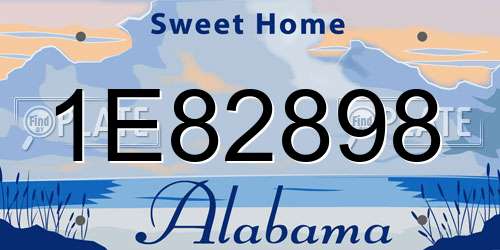 1E82898 Alabama License Plate