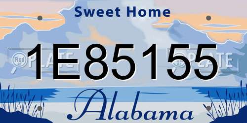 1E85155 Alabama License Plate