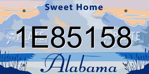 1E85158 Alabama License Plate
