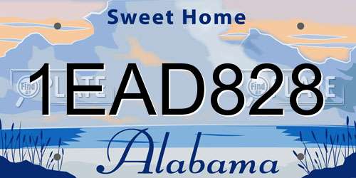 1EAD828 Alabama License Plate