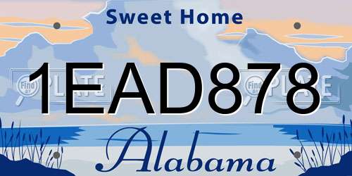1EAD878 Alabama License Plate