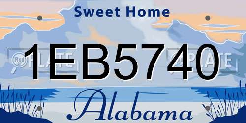 1EB5740 Alabama License Plate