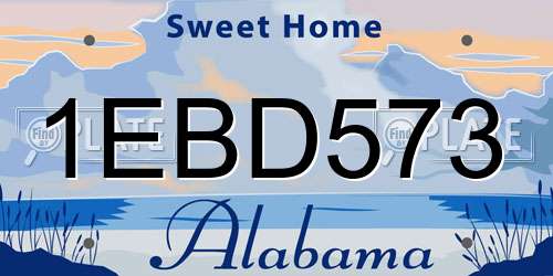 1EBD573 Alabama License Plate