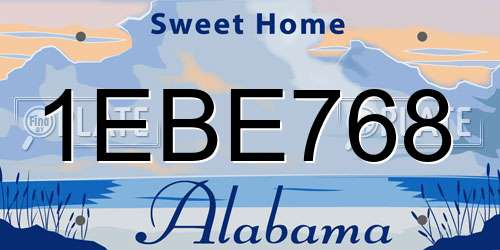 1EBE768 Alabama License Plate