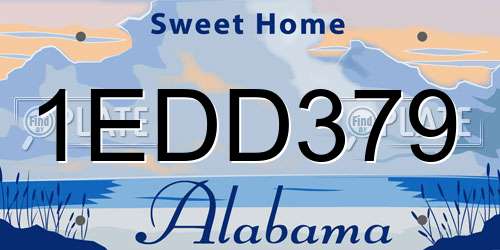 1EDD379 Alabama License Plate
