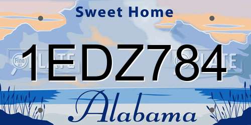 1EDZ784 Alabama License Plate