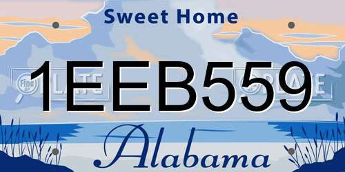 1EEB559 Alabama License Plate