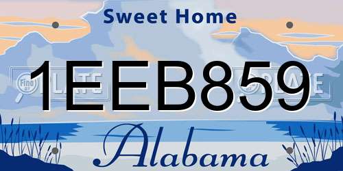 1EEB859 Alabama License Plate