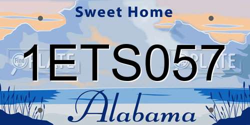 1ETS057 Alabama License Plate