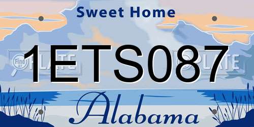 1ETS087 Alabama License Plate