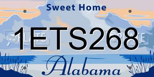 1ETS268 Alabama License Plate