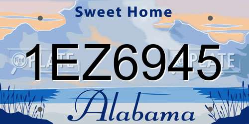 1EZ6945 Alabama License Plate