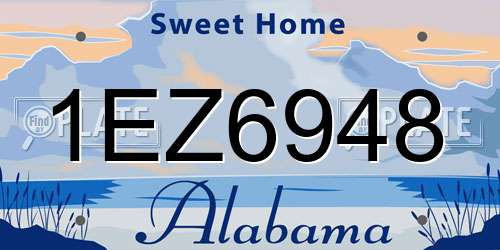 1EZ6948 Alabama License Plate