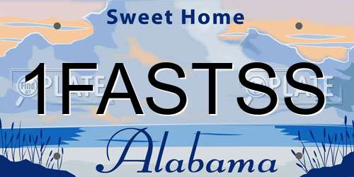 1FASTSS Alabama License Plate
