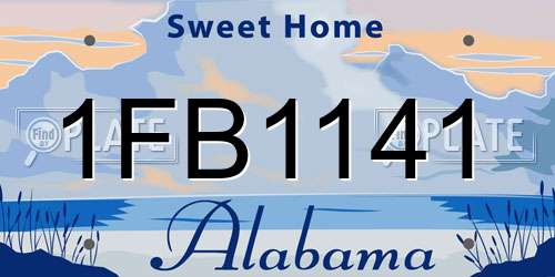 1FB1141 Alabama License Plate
