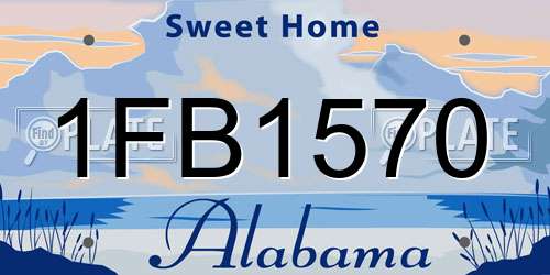 1FB1570 Alabama License Plate