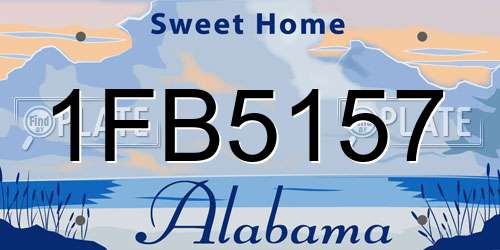 1FB5157 Alabama License Plate
