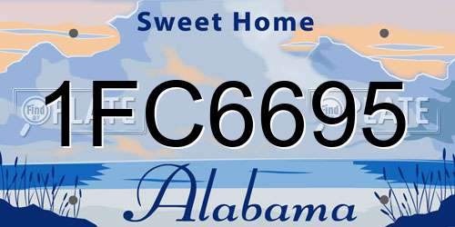 1FC6695 Alabama License Plate