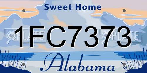1FC7373 Alabama License Plate