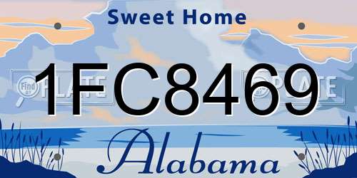 1FC8469 Alabama License Plate