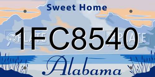 1FC8540 Alabama License Plate