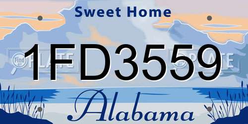 1FD3559 Alabama License Plate