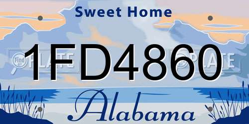 1FD4860 Alabama License Plate