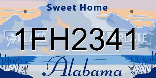 1FH2341 Alabama License Plate