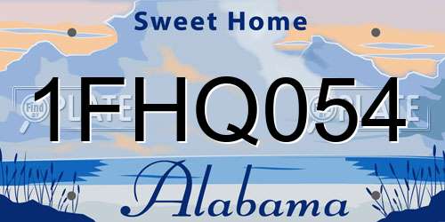 1FHQ054 Alabama License Plate