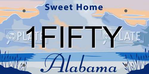 1FIFTY Alabama License Plate