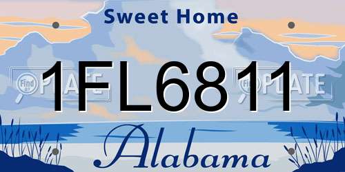1FL6811 Alabama License Plate