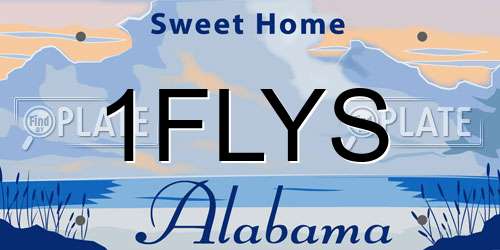 1FLYS Alabama License Plate