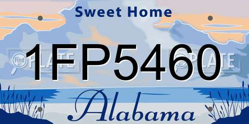 1FP5460 Alabama License Plate