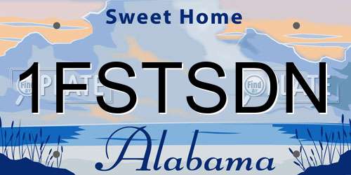 1FSTSDN Alabama License Plate