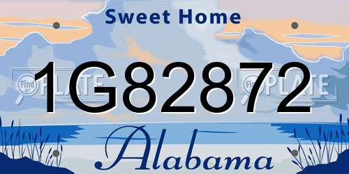 1G82872 Alabama License Plate