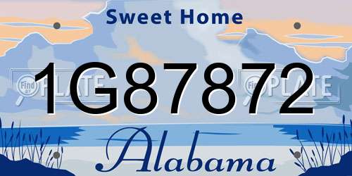 1G87872 Alabama License Plate