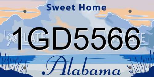 1GD5566 Alabama License Plate