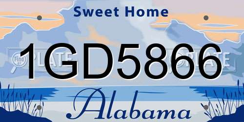 1GD5866 Alabama License Plate