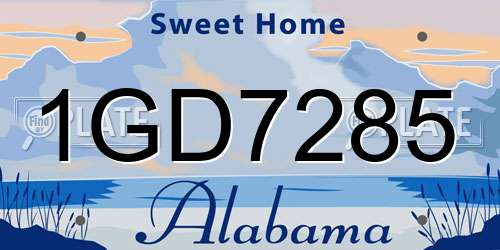 1GD7285 Alabama License Plate