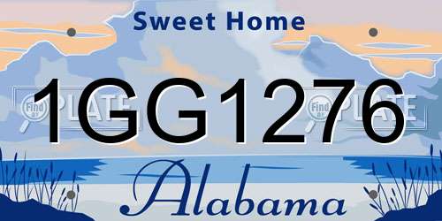 1GG1276 Alabama License Plate