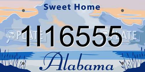 1I16555 Alabama License Plate