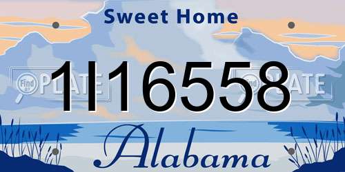 1I16558 Alabama License Plate