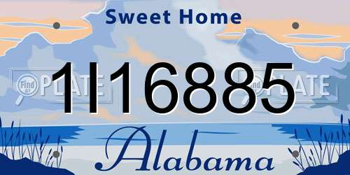 1I16885 Alabama License Plate