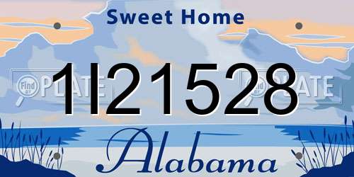 1I21528 Alabama License Plate