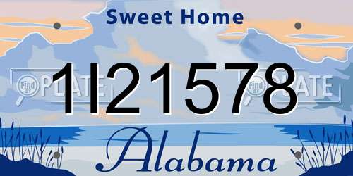 1I21578 Alabama License Plate