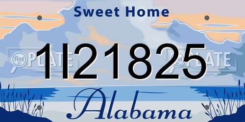 1I21825 Alabama License Plate