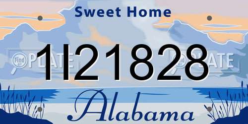 1I21828 Alabama License Plate