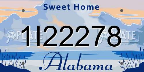 1I22278 Alabama License Plate