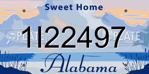 1I22497 Alabama License Plate