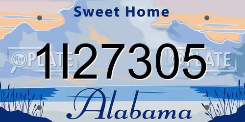 1I27305 Alabama License Plate